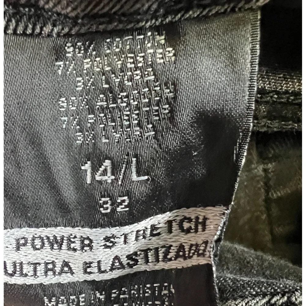 Mossimo Womens Skinny Jeans Gray Stretch Mid Rise 5-Pocket Power Stretch Size 14